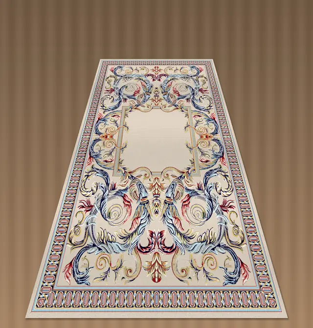 فرش روی زمین اتاق